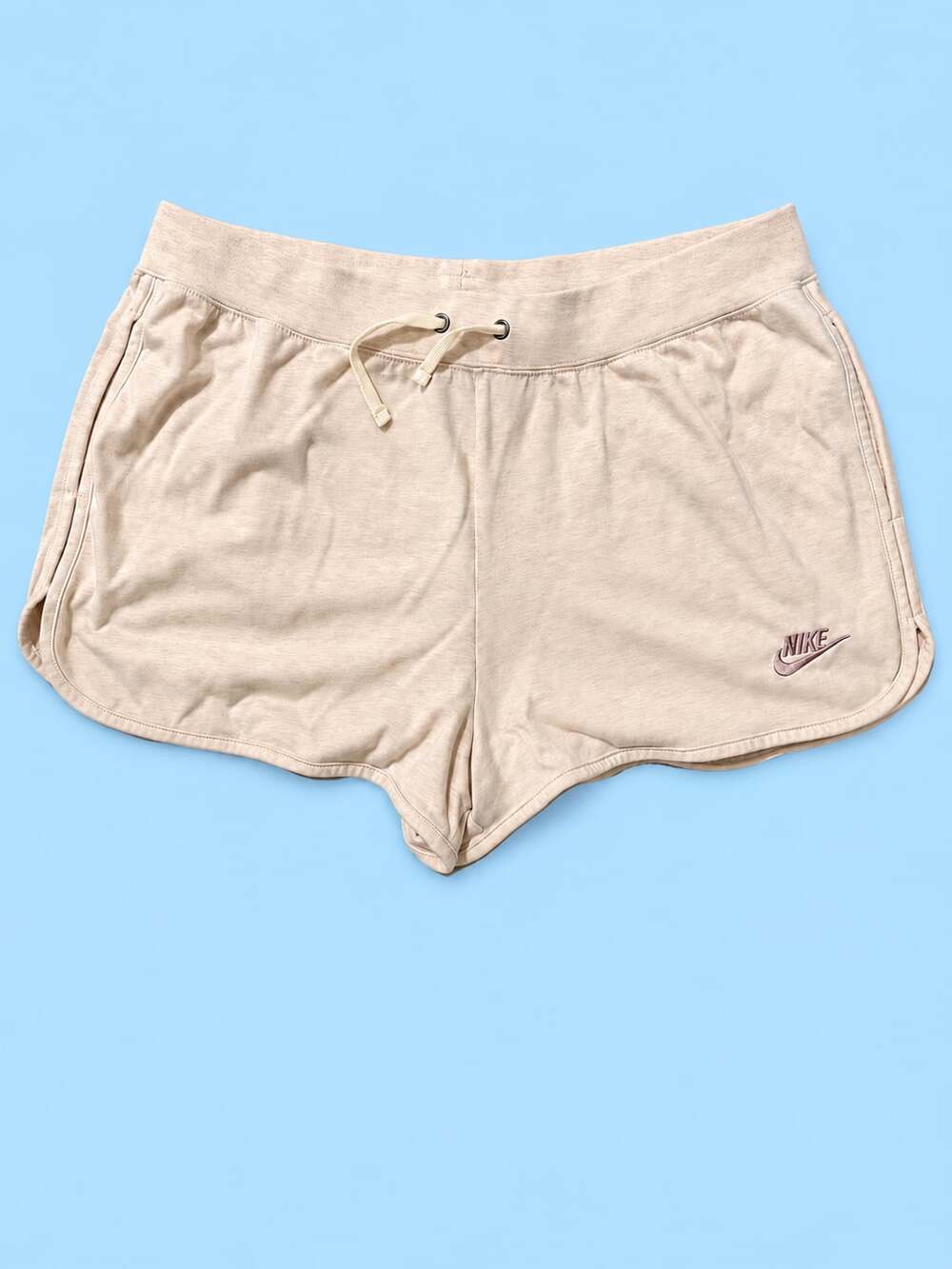 Nike Women's Cream Fleece Lounge Drawstring Shorts XL